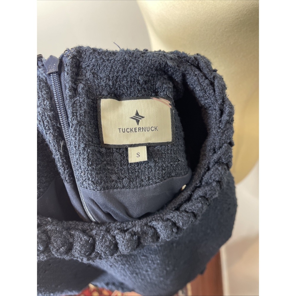 Tuckernuck Navy Tweed Jackie Dress Small S - Picture 9 of 9